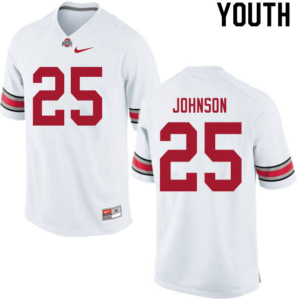 Youth #25 Xavier Johnson Ohio State Buckeyes College Football Jerseys Sale-White